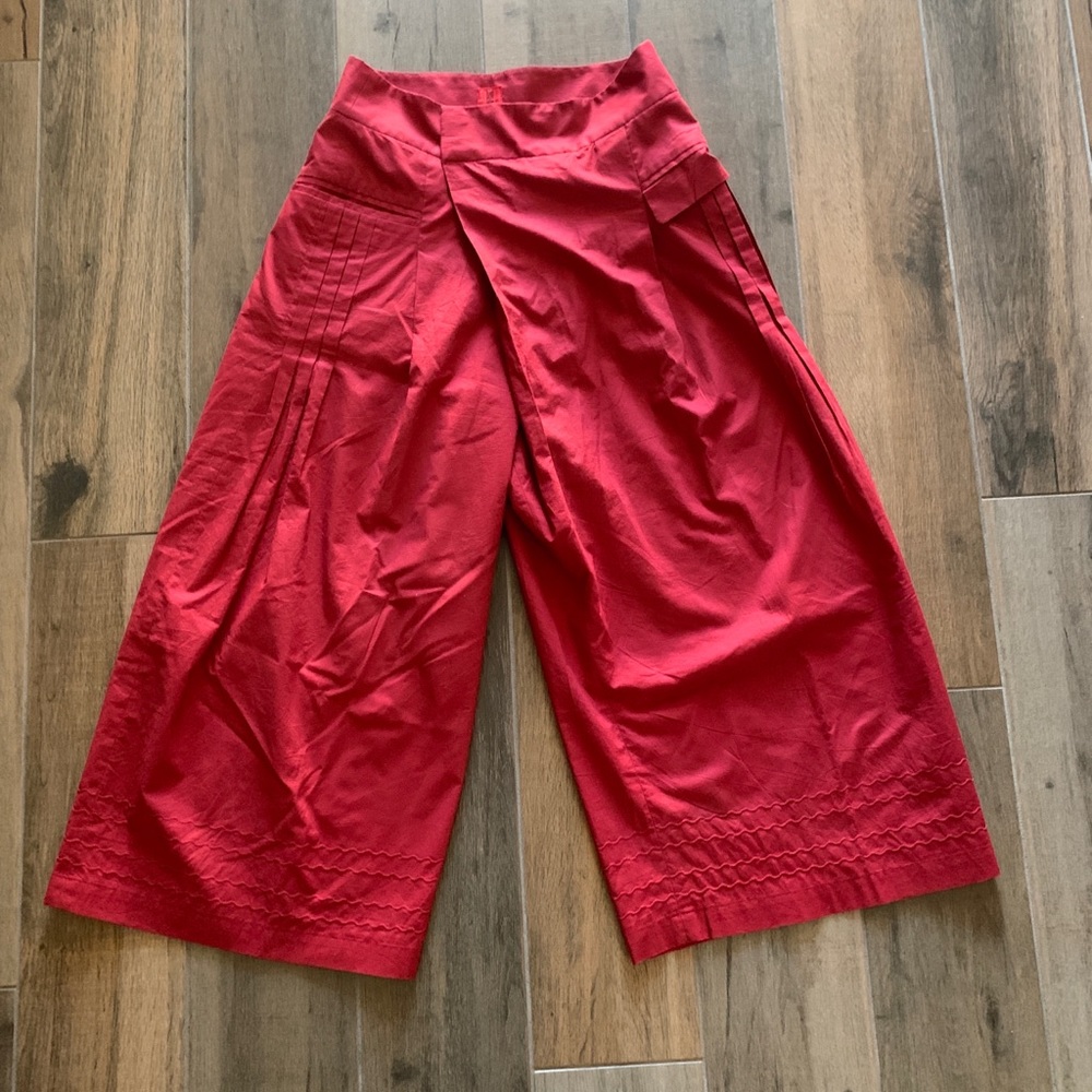 Issey Miyake Wide leg cropped pants